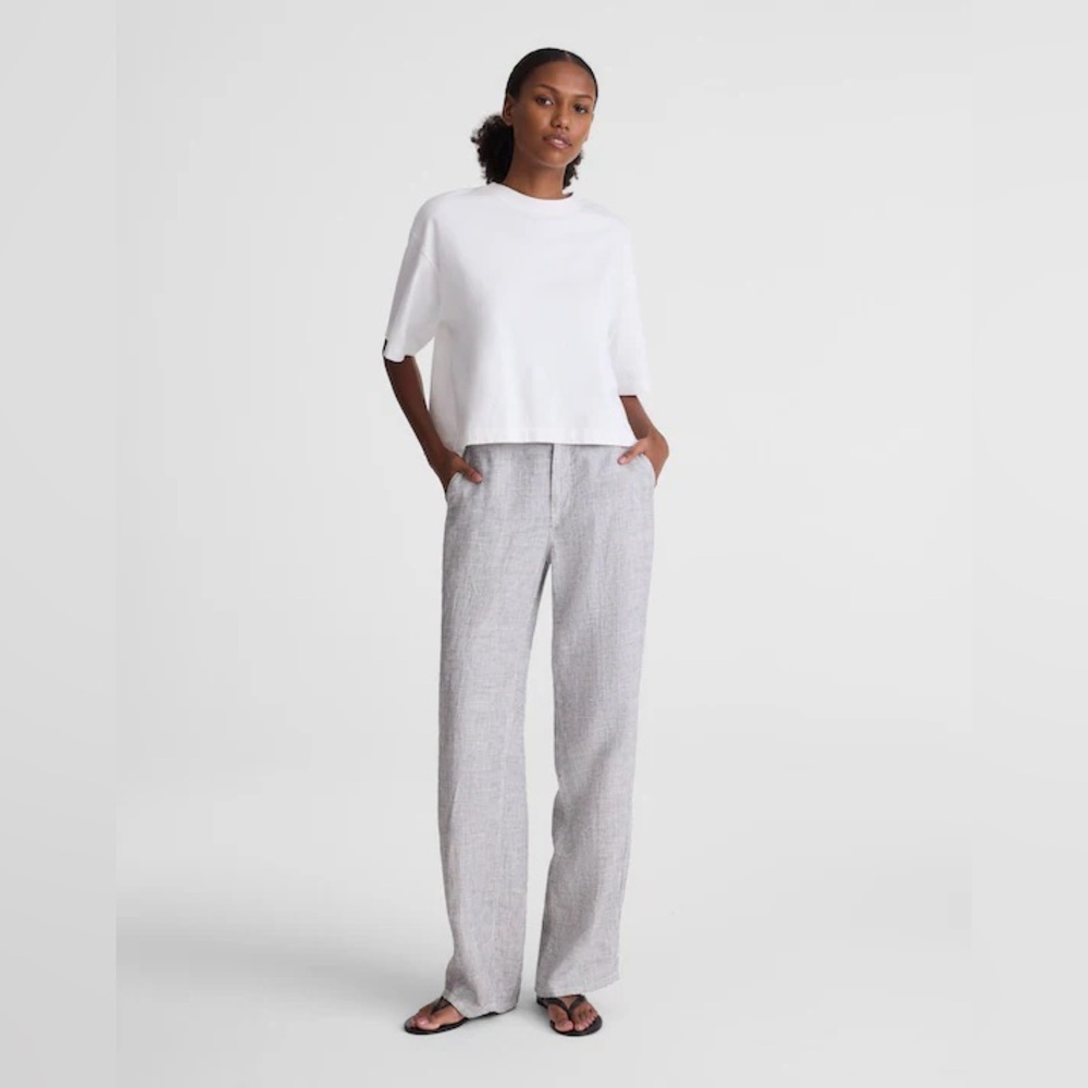 NWT Madewell The Zoe Relaxed Straight Pant in 100% Linen